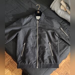 Jack & Jones Men's Black Bomber Jacket (EUC)